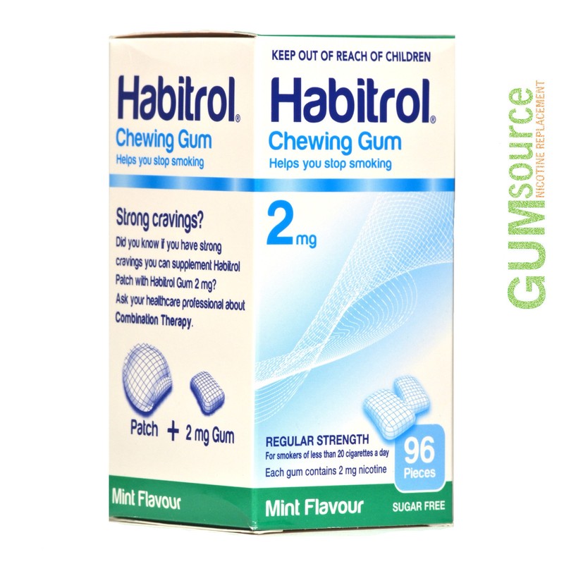 Habitrol 2mg MINT  1 DENTED box 96 pieces Nicotine Quit Smoking Gum