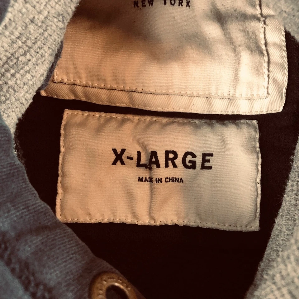 Abercrombie & Fitch Muscle Hoodie Youth Boys XL Blue Warriors Y2K Appliqué - Image 4 of 4