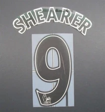 2007 - 2013 OFFICIAL SPORTING ID LEXTRA SHEARER 9 PLAYER SIZE BLACK NAMESET
