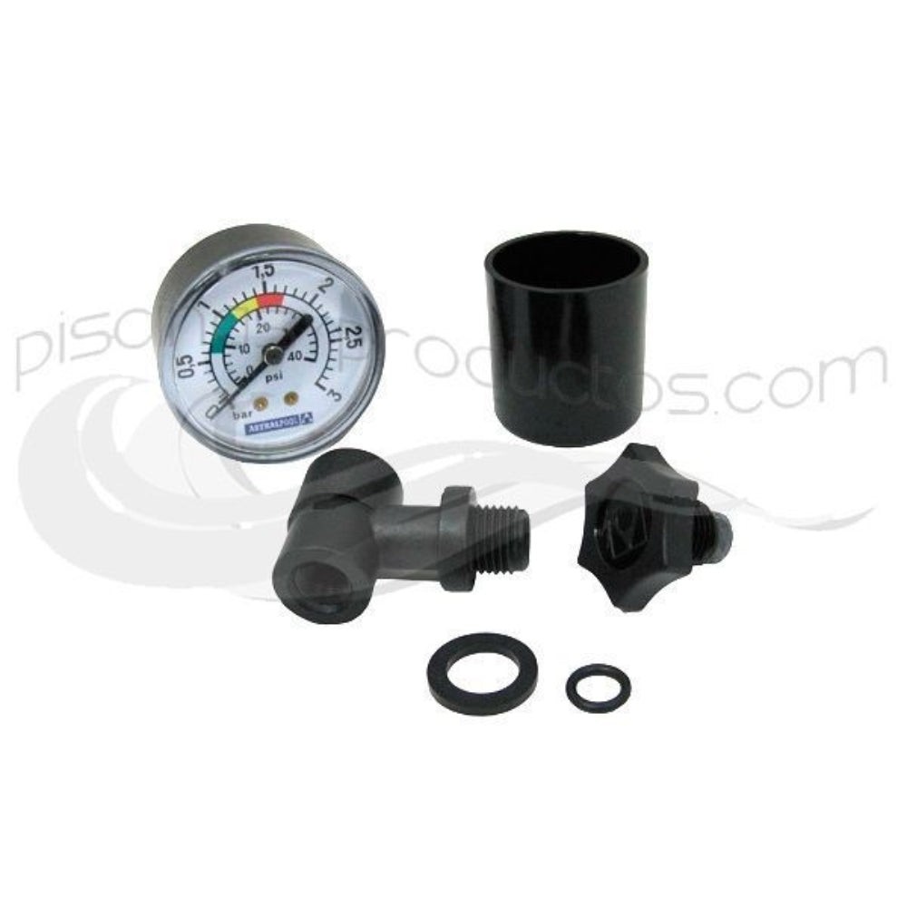 Manómetro 1/8" completo filtro AstralPool