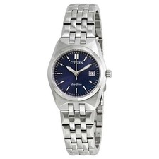 Citizen EW2290-54L Corso Eco-Drive Silver Tone Classic Blue Dial Ladies Watch