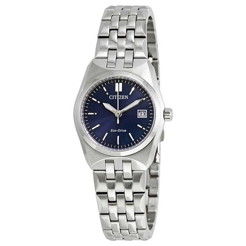Citizen EW2290-54L Corso Eco-Drive Silver Tone Classic Blue Dial Ladies Watch - Picture 1 of 4