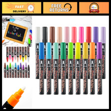 Chalk Markers Set - 19 Colors, Neon  Pastel - 6mm Broad Tip for Blackboard, Gla