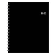 2026 Weekly/Monthly Planner 8.5"x11" Enterprise Black