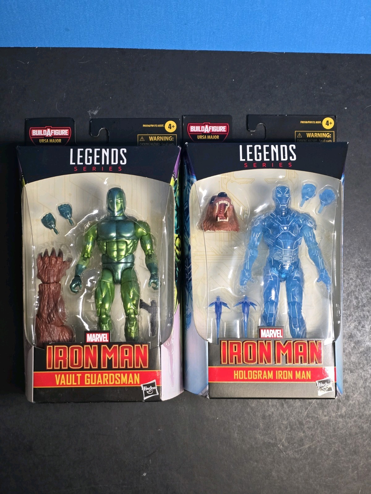 Marvel Legends Lot Vault Guardsman And Hologram Iron Man. Ursa Major Wave.