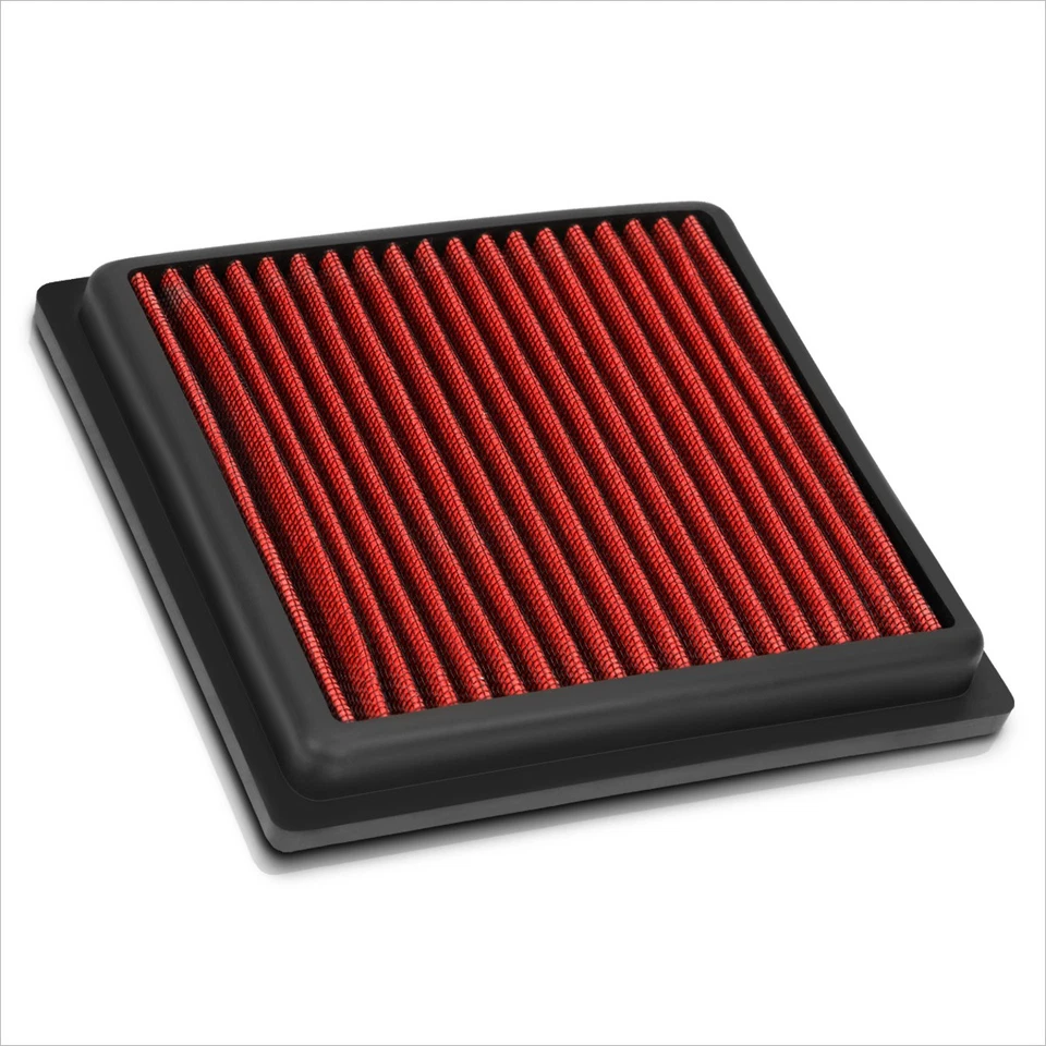 Многоразовый многослойный воздушный фильтр с высоким расходом красный для Nissan 370z 3,7 л 09–17 годов выпуска - Изображение 2 из 4