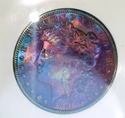1896-P $1 Morgan Silver Dollar MS66 Incredible Colorful Toning
