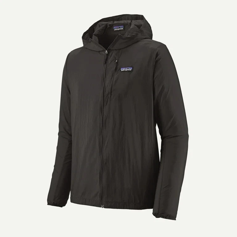 Patagonia Men's Houdini Jacket Black w/Black Lightweight Windbreaker Free Ship image 1