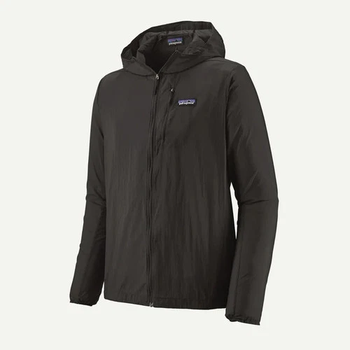 Patagonia Men's Houdini Jacket Black w/Black Lightweight Windbreaker Free Ship - product listing photo