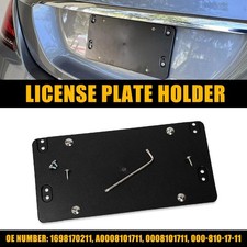 License Frame Plate Mount Rear W Bolts Black Fit Mercedes-benz Slc200 2017-2020