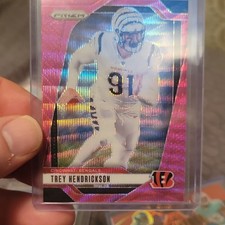 2024 Panini Prizm Trey Hendrickson Bengals Pink Wave Rookie Card #59 Football. rookie card picture