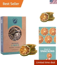 3 oz Dehydrated Lime Slices - Edible Fruit for Sumptuous Cocktails & Desserts