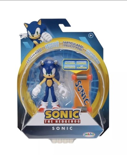 Sonic The Hedgehog 10cm Sonic Figure With Skateboard Accessory Brand New - Picture 1 of 3