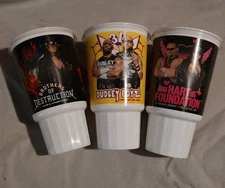 Collection of 3 Bojangles WWE Limited Edition Cups--Destruction, Dudley's + ❤️.