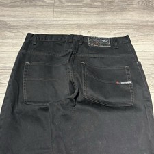 2000s supper baggy wide leg southpole black jeans 36x32