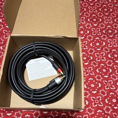 AmazonBasics Gold Plated RCA Male to Male Stereo Audio Cable Black