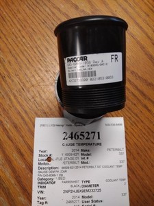Replaces Q43-6066-105B 2014 PETERBILT 337 TEMPERATURE GAUGE 3726198