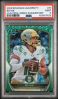 2022 Bowman University - Bo Nix #61 Green Shimmer Refractor /99 PSA 9
