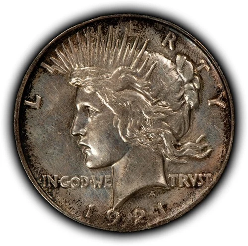 1921 $1 Silver Peace Dollar - High Relief Key Date - AU - SKU-B5497