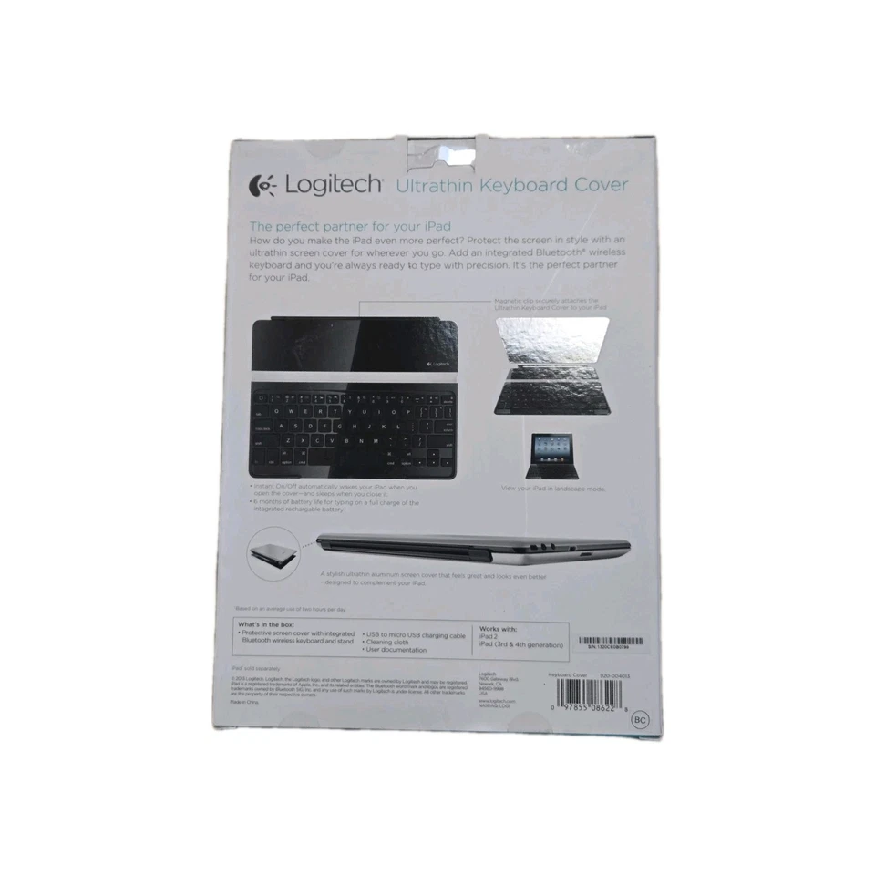 Logitech Ultrathin Keyboard Cover Black iPad 2 and iPad 3rd 4th Generation - Image 2 of 2