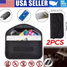 2Pack Faraday Bag RFID Signal Blocking Shielding Pouch Cell Phone Wallet Blocker