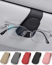 JEJA Sunglasses Holder for Car Sun Visor, Leather Eyeglass Holder, Eyeglasses Ha