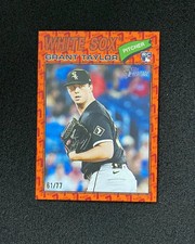 2026 Topps Heritage Color of the Year Orange #329 Grant Taylor RC 61/77 SP QI95