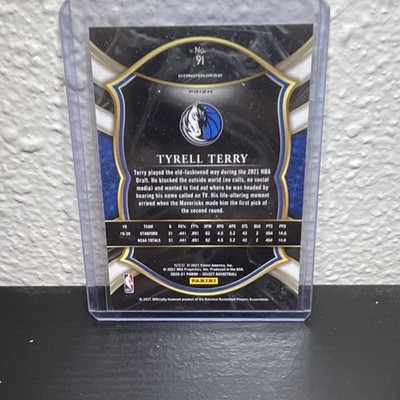 Panini Select 2020-21 Tyrell Terry #91 Prizm Rookie Mavericks Concourse NBA