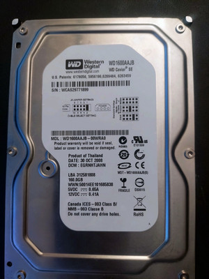 160 GB IDE FESTPLATTE WESTERN DIGITAL WD1600AAJB  - OOWRA0  Caviar SE 3,5 ZOLL