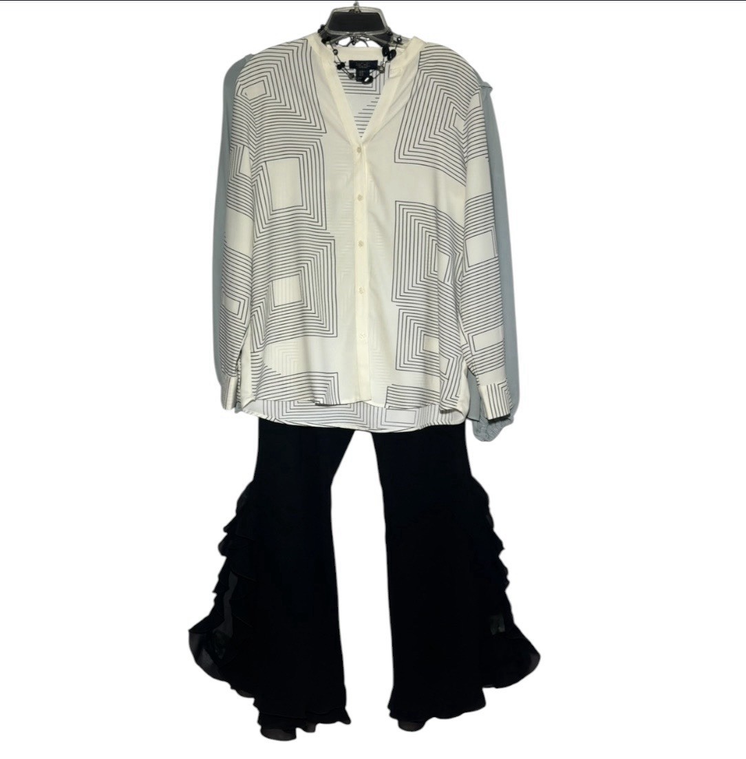 Elite Faye’s Curated Statement Outfit Blouse - Ruffle Pants & Necklace