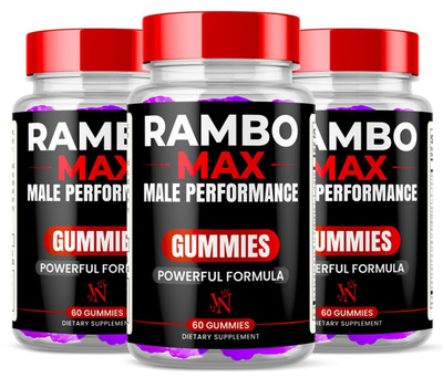 Rambo Max Gummies, Rambomax Male Max Performance Support Supplement Ultra 180ct