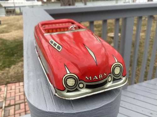 Vintage Marx Tin Litho Friction Drive Convertible 1950