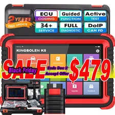2025 KINGBOLEN K8 PRO OBD2 Scanner Bidirectional Car Diagnostic Tool Key Coding