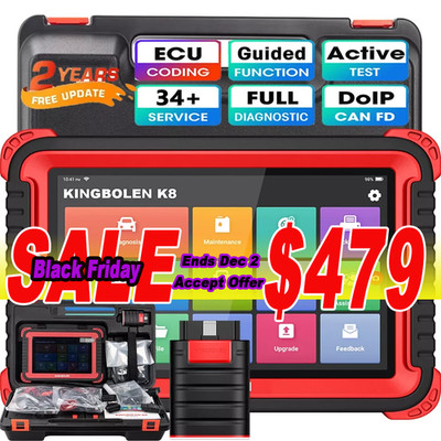 2025 KINGBOLEN K8 PRO OBD2 Scanner Bidirectional Car Diagnostic Tool Key Coding