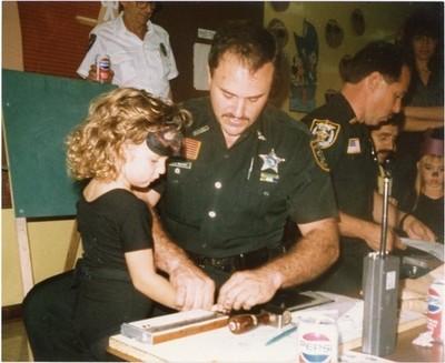 Vtg 1990s Found Photo Child Identification Program Sheriff Fingerprint Snapshot