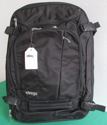 eBags Mother Lode Travel Backpack Convertible Expandable Luggage Bag Black New