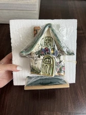 Blue Sky Clayworks Heather Goldminc Little Tealight House 2000 With Base New