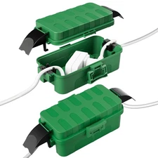 2 Pack IP55 Outdoor Extension Cord Safety Cover - Waterproof for Christmas Light