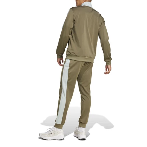 Adidas Tuta da Uomo Sportswear Basic Tricot Colorblock Verde Taglia L Cod JI8897 - Imagen 2 de 6