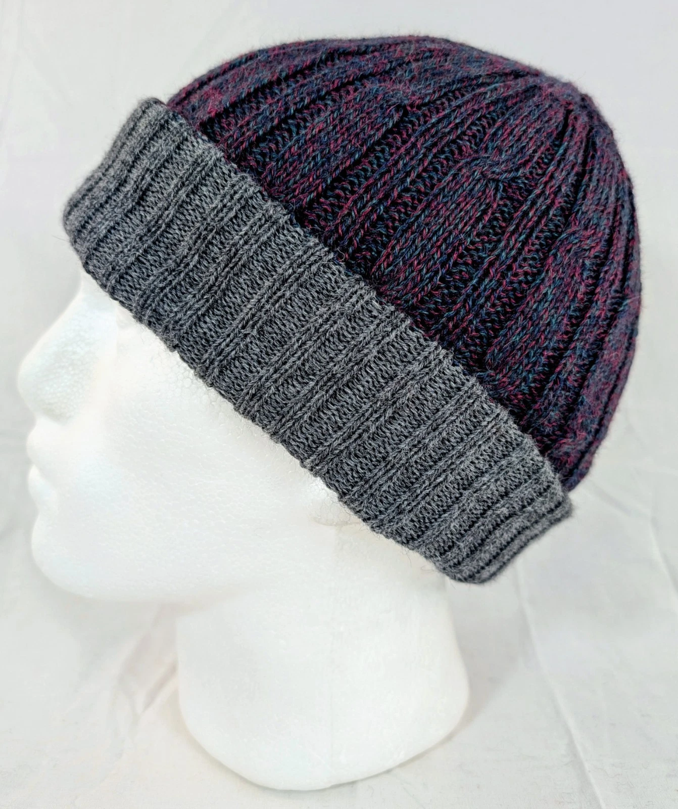 Extra Soft Baby Alpaca Reversible Cable Knit Beanie Handmade Unisex