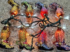 ROMAN 8 WESTERN THEME GLITTER COWBOY BOOTS LIGHT SET 4" IN HEIGHT