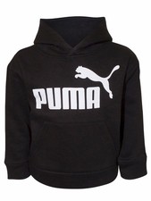 Puma Little Boy's Fleece Performance Pullover Hoodie Sweatshirt Puma Black Sz: 4