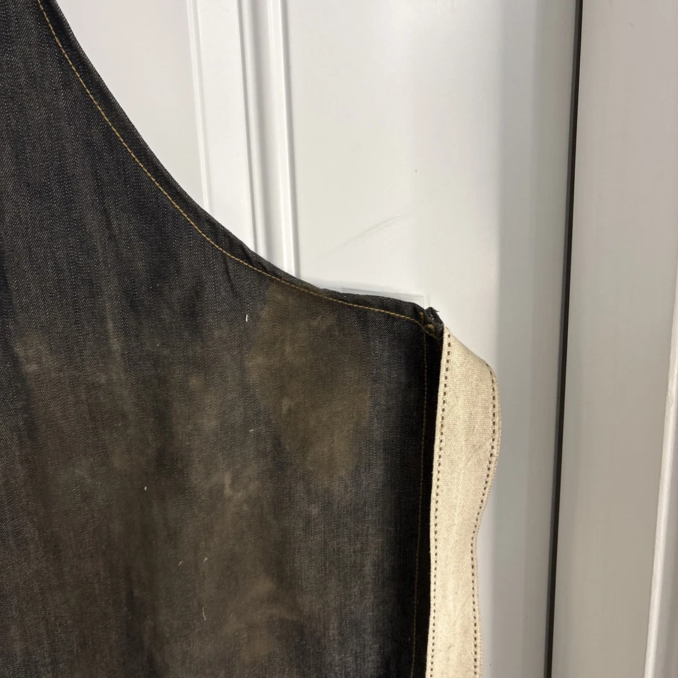 Vintage Denim Machinist Shop Apron Pre-owned Good Condition With Pockets - Image 4 of 4
