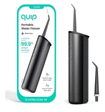 quip Rechargeable Cordless Metal Water Flosser - Black
