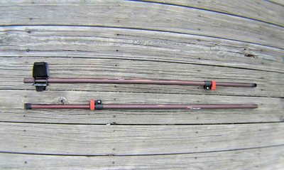 Detect-Ed Red Belly LS Carbon Fiber Upper & Lower Shaft & CUFF Minelab Equinox