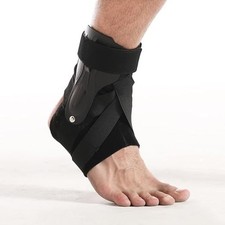 Ankle Stabilizer Brace Three-Way Support Sprain Recovery Sports Small Black NEW