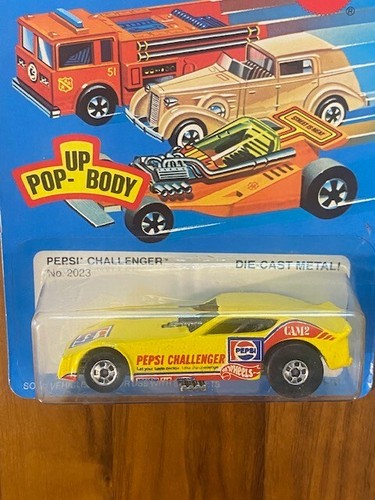 VINTAGE 1983 HOT WHEELS POP-UP BODY PEPSI CHALLENGER #2023 MALAYSIA UNPUNCHED - Bild 2 von 18