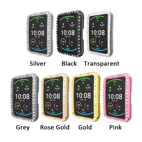 Protective Shell Diamond Case Cover PC Screen Protector For Huawei Watch Fit - Picture 2 of 17