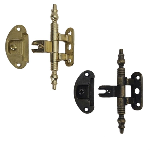 BricoShopping® Coppia Di CERNIERA Per Anta Dei Mobili Antichi Legno E Armadi IN STILE CLASSICO Soggiorno O Camera Da Letto Arte Povera Pesanti A Battuta Cerniere Anticate Antichizzate (BS0186, Bronzo - Foto 8