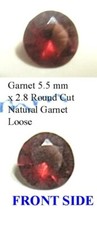 Loose Round Cut Genuine Natural Garnet Stone Single Almandine Red Birthstone